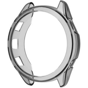 Voor Garmin Forerunner 965 ENKAY Hat-Prince Transparant TPU Frame Drop Protection Case (Grijs)