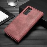 For Huawei P40 DG.MING Crazy Horse Texture Flip Detachable Magnetic Leather Case with Holder & Card Slots & Wallet(Red)