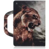 Lion Pattern Horizontal Flip Leather Case for Amazon Kindle Fire HD 10 2015/2017  with Holder & Card Slot & Wallet