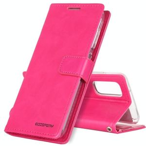For Samsung Galaxy S20 FE GOOSPERY BLUE MOON Crazy Horse Texture Horizontal Flip Leather Case With Bracket & Card Slot & Wallet(Rose Red)
