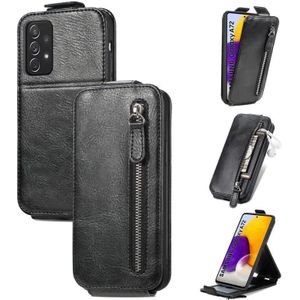 Voor Samsung Galaxy A72 5G / 4G ritsje Wallet Vertical Flip Leather Phone Case