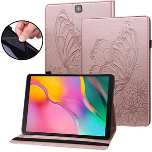 Voor Samsung Galaxy Tab S2 9.7 T810/T815 Big Butterfly Lederen Tablet Case (Rose Gold)