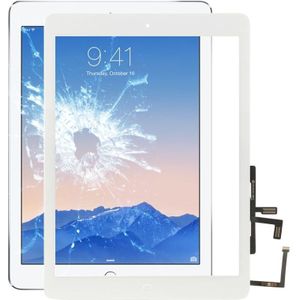 Controller Button + Home Key Button PCB Membrane Flex Cable + Touch Panel Installation Adhesive  Touch Panel for iPad Air / iPad 5(White)