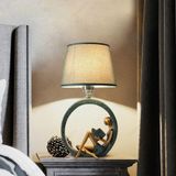 Modern Bedside Reading Statue Base Lamp Home Decoration  Light color:Button Switch 3W Yellow Light Bulb