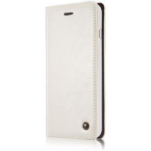 CaseMe-003 for iPhone 8 Plus & 7 Plus PU + PC Business Style Crazy Horse Texture Horizontal Flip Leather Case with Holder & Card Slots & Wallet(White)