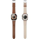 Voor Apple Watch SE 2023 44 mm DUX DUCIS YS-serie lederen horlogeband