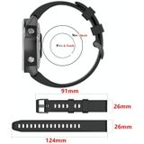 Voor Garmin Fenix 7x 26mm Solid Color Silicone Quick Release Strap