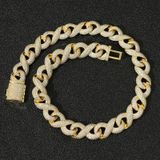 24 Inch Gold Micro-Inlaid Zircon Hipster Large Hip-Hop Necklace Chain