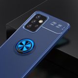 For Samsung Galaxy A72 5G Metal Ring Holder 360 Degree Rotating TPU Case(Blue+Blue)