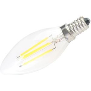 E14 4W Warm White Light 4 COB LED Candle Bulb  400 LM 2600-3300K LED Filament Light  AC 85-265V
