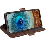 For Nokia X10/X20 Dual-side Magnetic Buckle Horizontal Flip Leather Case with Holder & Card Slots & Wallet(Brown)