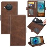 For Nokia X10/X20 Dual-side Magnetic Buckle Horizontal Flip Leather Case with Holder & Card Slots & Wallet(Brown)