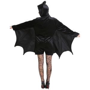Halloween kostuum kinderen en vrouwen Bat vampier kleding Stage Performance Cosplay kleding  maat: XXL  buste: 102cm  kleding lang: 79cm  hoogte: 168 voorgesteld-175cm