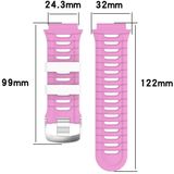 For Garmin Forerunner 920XT Two-color Steel Buckle Watch Band(White+Pink)