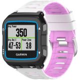For Garmin Forerunner 920XT Two-color Steel Buckle Watch Band(White+Pink)