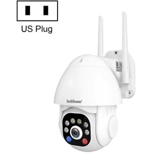 SriHome SH039B 3MP geluid en licht alarm IP66 Waterdichte koepelcamera  Amerikaanse plug
