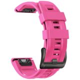 Voor Garmin Fenix 6x Pro 26mm Silicone Sport Pure Color Strap (Pink)