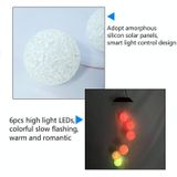 Outdoor Solar Wind Chime Lamp Courtyard Garden Decoration Led Landscape Lamp Ornaments  Style:Rice Ball