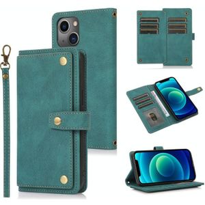 PU + TPU Horizontal Flip Leather Case with Holder & Card Slot & Wallet & Lanyard For iPhone 13 mini(Lake Blue)