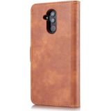 DG.MING Crazy Horse Texture Flip Detachable Magnetic Leather Case for Huawei Mate 20 Lite / Maimang 7  with Holder & Card Slots & Wallet (Brown)