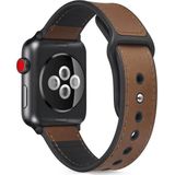 Paste Leather TPU Watchband For Apple Watch Series 6 & SE & 5 & 4 40mm / 3 & 2 & 1 38mm(Brown)