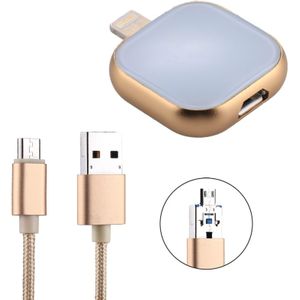RQW-18S 8 Pin 16GB Multi-functional Flash Disk Drive with USB / Micro USB to Micro USB Cable  For iPhone XR / iPhone XS MAX / iPhone X & XS / iPhone 8 & 8 Plus / iPhone 7 & 7 Plus / iPhone 6 & 6s & 6 Plus & 6s Plus / iPad(Gold)