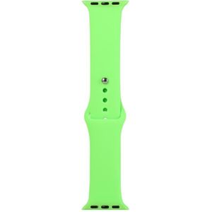 Voor Apple Watch Series 6 & SE & 5 & 4 40mm / 3 & 2 & 1 38mm Siliconen horloge vervangende band  lange sectie (mannen)(Briljant Groen)