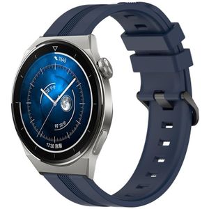 Voor Huawei Watch GT3 Pro 46 mm 22 mm concave gestreepte siliconen horlogeband