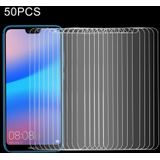 50 PCS for Huawei P20 Lite 0.26mm 9H Surface Hardness 2.5D Explosion-proof Tempered Glass Screen Film  No Retail Package