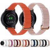 Voor Samsung Galaxy Watch5 20mm magnetische gesp lederen horlogeband (rosé goud + donkerbruin)