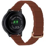 Voor Samsung Galaxy Watch5 20mm magnetische gesp lederen horlogeband (rosé goud + donkerbruin)