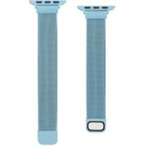 Kleine taille dual section milan vervangende watchband voor Apple Watch Series 7 & 6 & se & 5 & 4 44mm / 3 & 2 & 1 42mm (Emerald Green)