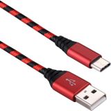1m USB to USB-C / Type-C Nylon Weave Style Data Sync Charging Cable for Galaxy S8 & S8 + / LG G6 / Huawei P10 & P10 Plus / Oneplus 5 and other Smartphones (Red)