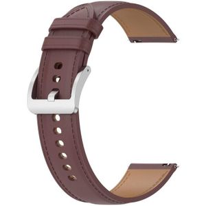 Voor Huami Amazfit GTR 3 / GTR 3 Pro Calf Texture Naaien Draad Watchband (Dark Brown)