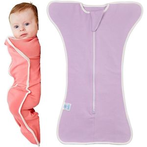 Insular Baby Cotton Quilt Newborn Swaddle Sleeping Bag Blanket  Size: 60cm For 0-3 Months(Purple)