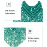 2 Pairs Rope Braided Knot Hand-Woven Earrings Bohemian Tassel Earrings  Colour: Dark Green