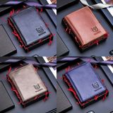 BUFF CAPTAIN 027 Men Short Anti-Theft Wallet Leather Multi-Card Thicken Wallet  Colour: Black