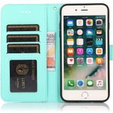 Skin Feel Embossed Sunflower Horizontal Flip Leather Case with Holder & Card Slots & Wallet & Lanyard For iPhone 6 Plus / 6s Plus(Green)