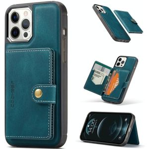 JEEHOOD Retro Magnetic Afneembare lederen hoes met Wallet & Card Slot & Houder Voor iPhone 12 mini(Blauw)