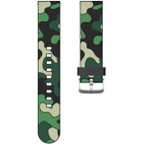 20mm For Fossil Mens Gen 4 Explorist HR Camouflage Silicone Replacement Wrist Strap Watchband with Silver Buckle(4)