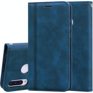For Huawei P30 Lite Frosted Business Magnetic Horizontal Flip PU Leather Case with Holder & Card Slot & Lanyard(Blue)