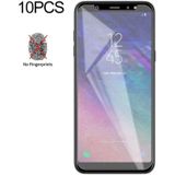 10 PCS Non-Full Matte Frosted Tempered Glass Film for Galaxy A6+ (2018)