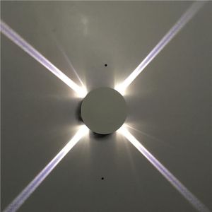 Round 12W LED Cross Star Wall Light Style Lamp Bar Network Bar KTV Club Background Wall Decoration Light(White Light)