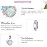 S925 Sterling zilveren vlinder hart kleurrijke opaal hanger diy armband ketting accessoires