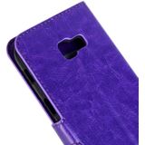 For Galaxy A3 (2017) / A320 Crazy Horse Texture Horizontal Flip PU Leather Case with Holder & Card Slots & Wallet & Photo Frame & Lanyard & Magnetic Buckle (Purple)