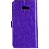 For Galaxy A3 (2017) / A320 Crazy Horse Texture Horizontal Flip PU Leather Case with Holder & Card Slots & Wallet & Photo Frame & Lanyard & Magnetic Buckle (Purple)
