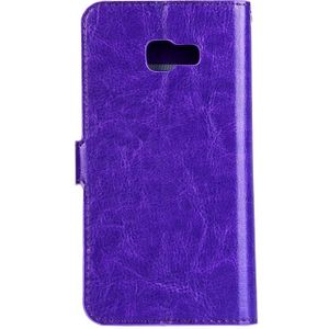 For Galaxy A3 (2017) / A320 Crazy Horse Texture Horizontal Flip PU Leather Case with Holder & Card Slots & Wallet & Photo Frame & Lanyard & Magnetic Buckle (Purple)