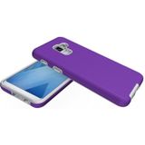 For Galaxy A8+ (2018) Anti-slip Armor Texture TPU + PC Protective Case Back Cover Shell(Purple)