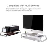 Monitor stand riser met metalen voeten voor iMac MacBook LCD Display Printer  Lapdesk Tafelblad Organisator Sturdy Platform Bespaar ruimte (Light Wood Grain)