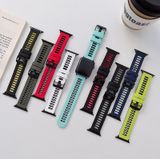 Siliconen horlogeband voor Apple Watch Series 7 41mm / 6 & SE & 5 & 4 40mm / 3 & 2 & 1 38mm (wit + zwart)